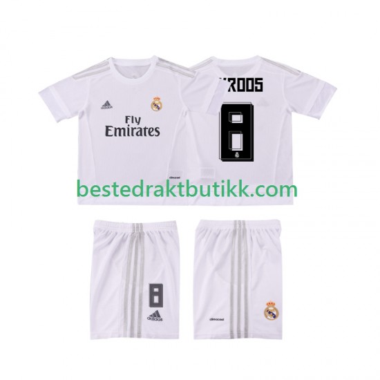 Fotballdrakter Real Madrid KROOS 8 2015 2016 Retro Hjemmedraktsett Kortermet til Barn
