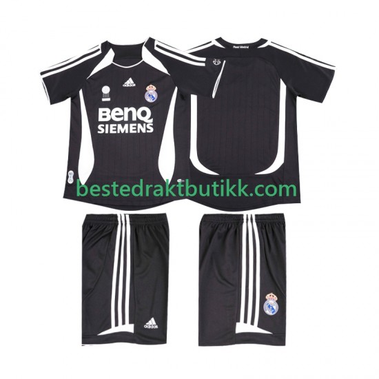 Fotballdrakter Real Madrid 2007 Retro Bortedraktsett 2006 Kortermet til Barn