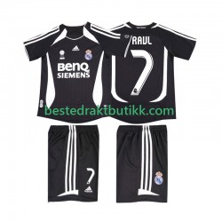 Fotballdrakter Real Madrid RAUL 7 2007 Retro Bortedraktsett 2006 Kortermet til Barn