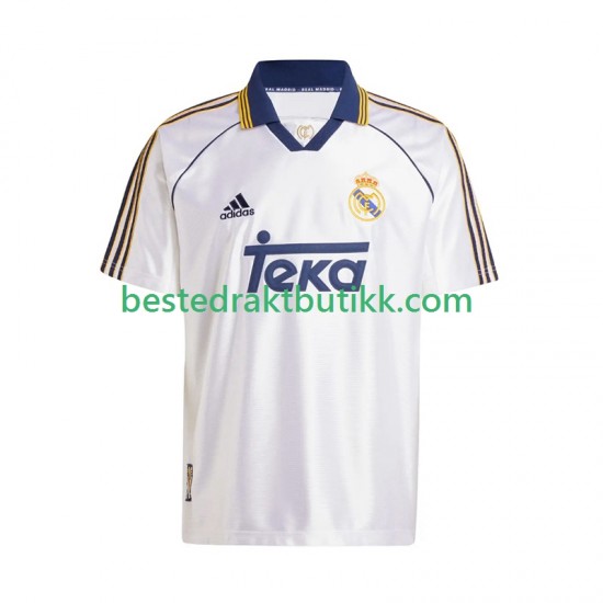 Fotballdrakter Real Madrid -2000 Retro Hjemmedraktsett 1999 Kortermet til Herre