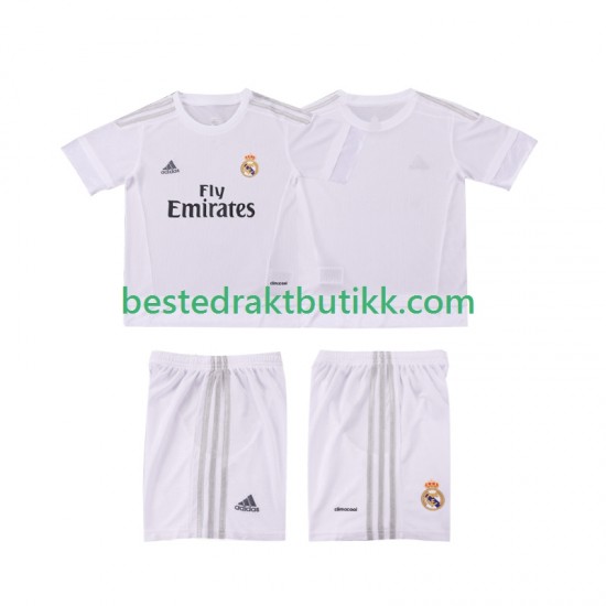 Fotballdrakter Real Madrid 2015 2016 Retro Hjemmedraktsett Kortermet til Barn