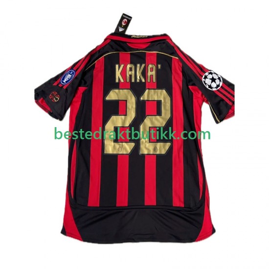 Fotballdrakter AC Milan KAKA 8 2007 Retro Hjemmedraktsett 2006 Kortermet til Herre