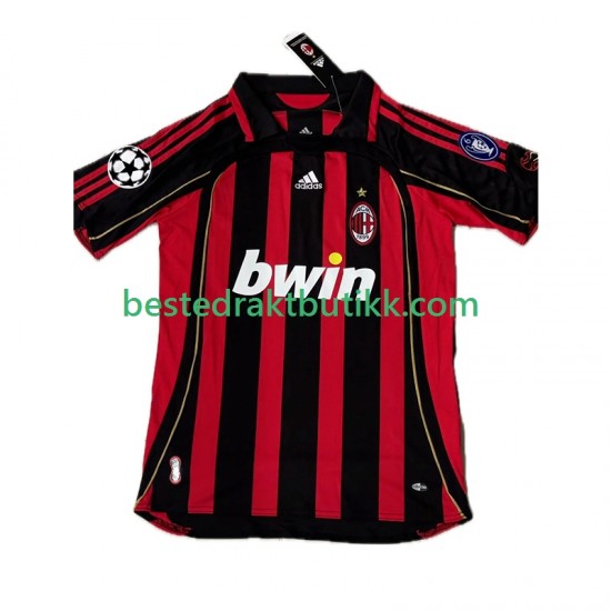 Fotballdrakter AC Milan KAKA 8 2007 Retro Hjemmedraktsett 2006 Kortermet til Herre