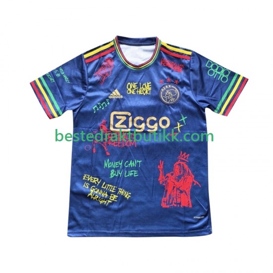 Fotballdrakter AFC Ajax Bob Marley Special Blue Hjemmedraktsett 2025 Kortermet til Herre