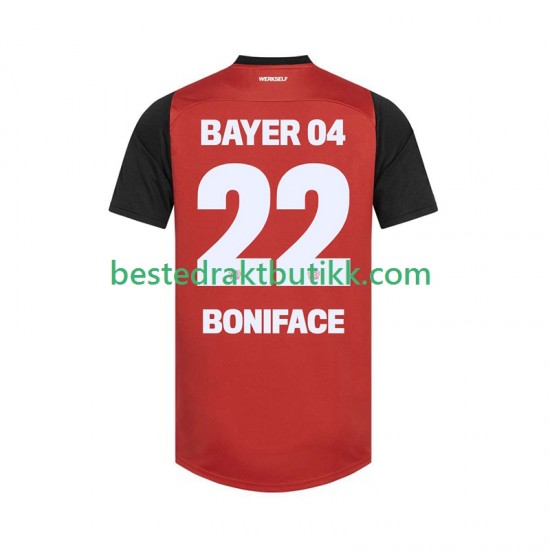 Fotballdrakter Bayer 04 Leverkusen Victor Boniface 22 Hjemmedraktsett 2024-2025 Kortermet til Herre