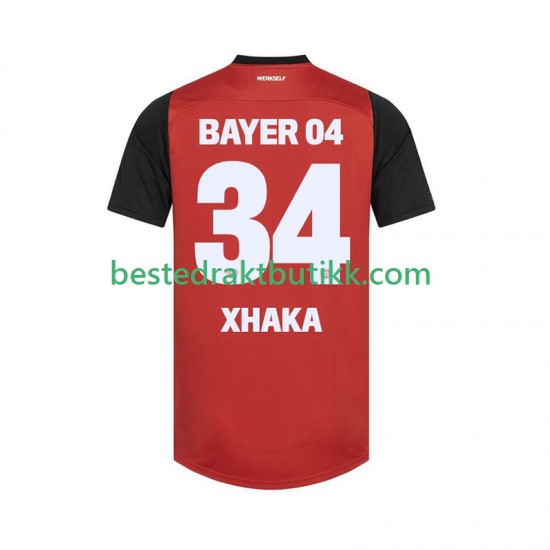 Fotballdrakter Bayer 04 Leverkusen XHAKA 34 Hjemmedraktsett 2024-2025 Kortermet til Herre