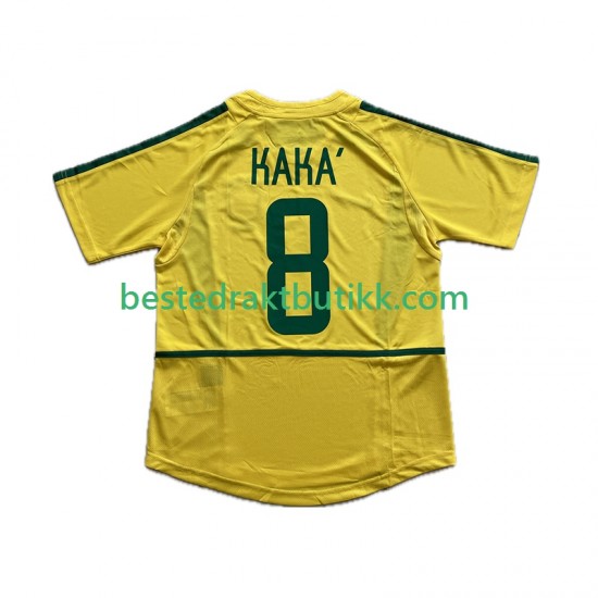Fotballdrakter Brasil KAKA 8 2002 Retro Hjemmedraktsett Kortermet til Herre