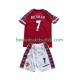 Fotballdrakter Manchester United Beckham 7 1998 Retro Hjemmedraktsett 1999 Kortermet til Barn