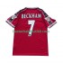 Fotballdrakter Manchester United Beckham 7 1998 Retro Hjemmedraktsett 1999 Kortermet til Herre