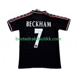Fotballdrakter Manchester United Beckham 7 1998 Retro Tredjedraktsett 1999 Kortermet til Herre