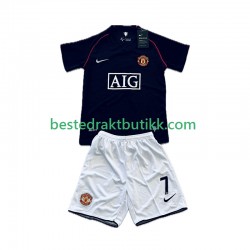 Fotballdrakter Manchester United Cristiano Ronaldo 7 2007 Retro Bortedraktsett 2008 Kortermet til Barn