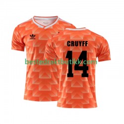 Fotballdrakter Nederland Cruyff 14 1988 Retro Hjemmedraktsett Kortermet til Herre