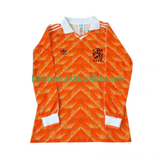 Fotballdrakter Nederland 1998 Retro Hjemmedraktsett Langermet til Herre