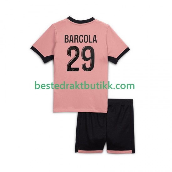 Fotballdrakter Paris Saint-Germain Bradley Barcola 29 Tredjedraktsett 2024-2025 Kortermet til Barn