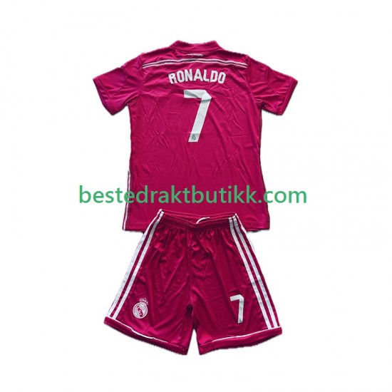 Fotballdrakter Real Madrid Cristiano Ronaldo 7 2014 2015 Retro Bortedraktsett Kortermet til Barn