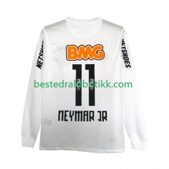 Fotballdrakter Santos FC Neymar JR 11 2012 Retro Hjemmedraktsett 2011 Langermet til Herre
