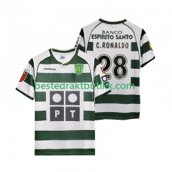 Fotballdrakter Sporting CP Cristiano Ronaldo 28 2001 2003 Retro Hjemmedraktsett Kortermet til Herre