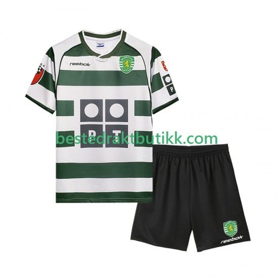 Fotballdrakter Sporting CP 2001 2003 Retro Hjemmedraktsett Kortermet til Barn