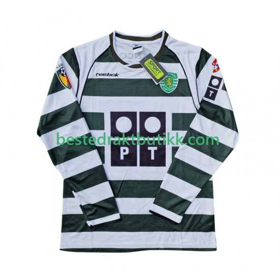 Fotballdrakter Sporting CP 2001 2003 Retro Hjemmedraktsett Langermet til Herre