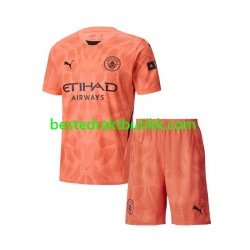 Fotballdrakter Manchester City Keeper Bortedraktsett 2024-2025 Kortermet til Barn