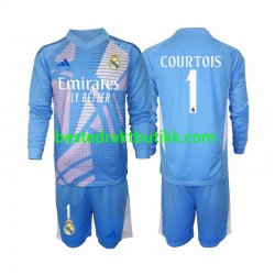 Fotballdrakter Real Madrid Thibaut Courtois 1 Keeper Hjemmedraktsett 2024-2025 Langermet til Barn