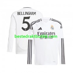 Fotballdrakter Real Madrid Jude Bellingham 5 Hjemmedraktsett 2024-2025 Langermet til Herre