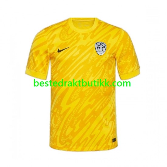 Fotballdrakter Slovenia Keeper Hjemmedraktsett Euro 2024 Kortermet til Herre