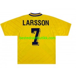 Fotballdrakter Sverige Henrik Larsson 7 Retro Hjemmedraktsett 1994 Kortermet til Herre
