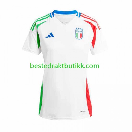 Fotballdrakter Italia Bortedraktsett Euro 2024 Kortermet til Dame