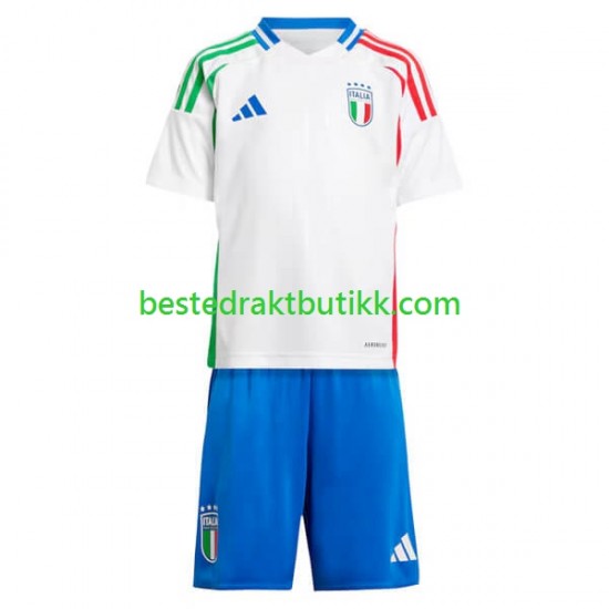 Fotballdrakter Italia Bortedraktsett Euro 2024 Kortermet til Barn