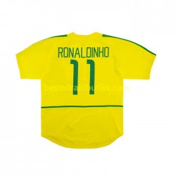 Fotballdrakter Brasil RONALDINHO 11 2002 Retro Hjemmedraktsett Kortermet til Herre