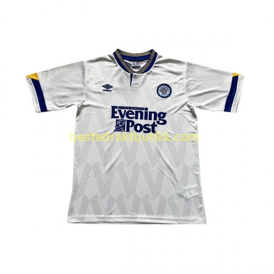 Fotballdrakter Leeds United Retro Hjemmedraktsett 1991-1992 Kortermet til Herre