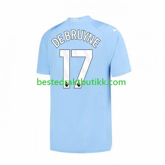 Fotballdrakter Manchester City Kevin De Bruyne 17 Hjemmedraktsett 2023-2024 Kortermet til Herre
