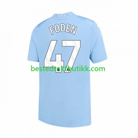 Fotballdrakter Manchester City Phil Foden 47 Hjemmedraktsett 2023-2024 Kortermet til Herre