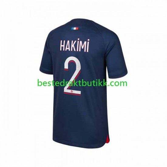 Fotballdrakter Paris Saint-Germain Hakimi 2 Hjemmedraktsett 2023-2024 Kortermet til Herre