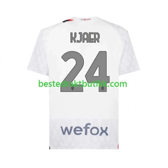 Fotballdrakter AC Milan Simon Kjaer 24 Bortedraktsett 2023-2024 Kortermet til Herre