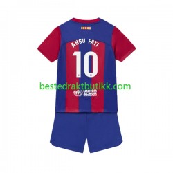 Fotballdrakter FC Barcelona Ansu Fati 10 Hjemmedraktsett 2023-2024 Kortermet til Barn