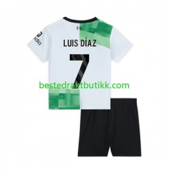Fotballdrakter Liverpool Luis Diaz 7 Bortedraktsett 2023-2024 Kortermet til Barn