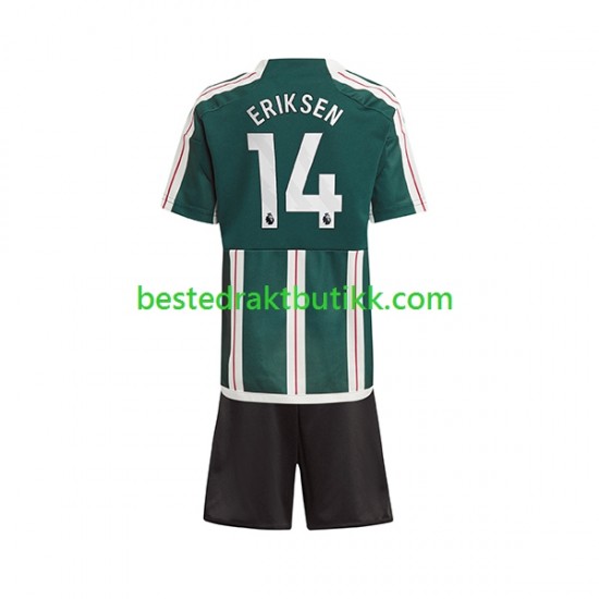 Fotballdrakter Manchester United Eriksen 14 Bortedraktsett 2023-2024 Kortermet til Barn