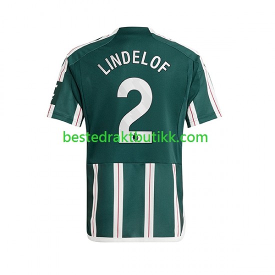 Fotballdrakter Manchester United Lindelof 2 Bortedraktsett 2023-2024 Kortermet til Herre