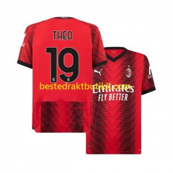 Fotballdrakter AC Milan Theo Hernandez 19 Hjemmedraktsett 2023-2024 Kortermet til Herre