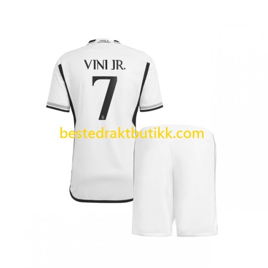 Fotballdrakter Real Madrid Vinicius Junior 7 Hjemmedraktsett 2023-2024 Kortermet til Barn
