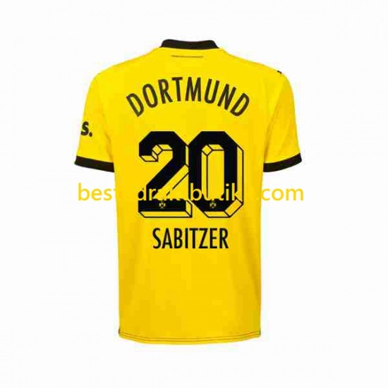 Fotballdrakter Borussia Dortmund Marcel Sabitzer 20 Hjemmedraktsett 2023-2024 Kortermet til Herre