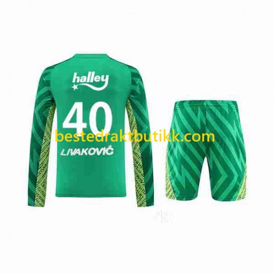 Fenerbahce Livakovic 40 Footbal Kit Keeper Hjemmedraktsett 2023-2024 Langermet