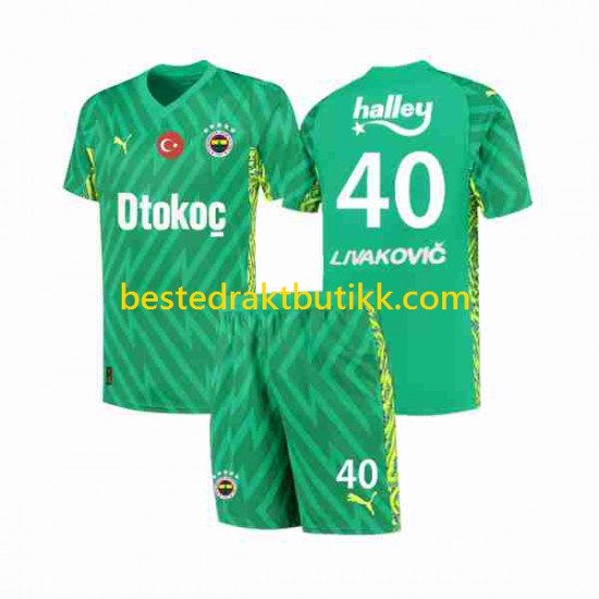 Fenerbahce Livakovic 40 Footbal Kit Keeper Hjemmedraktsett 2023-2024 Kortermet