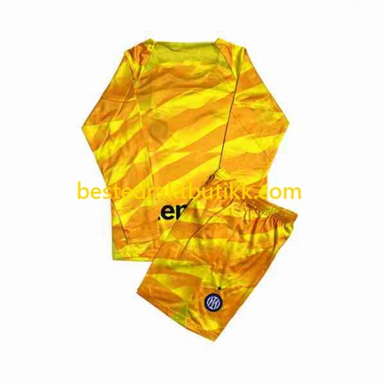 Fotballdrakter Inter Milan Keeper Hjemmedraktsett 2023-2024 Langermet til Barn