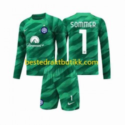 Fotballdrakter Inter Milan Sommer 1 Keeper Bortedraktsett 2023-2024 Langermet til Barn