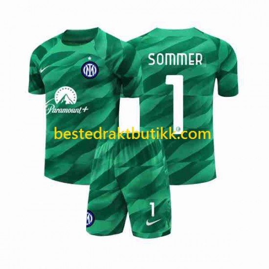 Fotballdrakter Inter Milan Sommer 1 Keeper Bortedraktsett 2023-2024 Kortermet til Barn