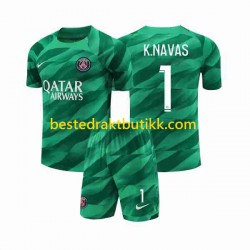 Fotballdrakter Paris Saint-Germain K.NAVAS 1 Keeper Hjemmedraktsett 2023-2024 Kortermet til Barn