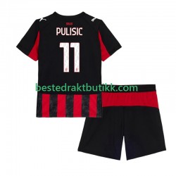 Fotballdrakter AC Milan Christian Pulisic 11 Hjemmedraktsett 2025-2026 Kortermet til Barn